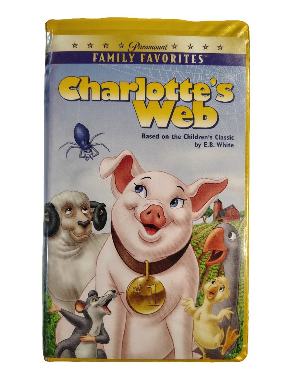 (1973) Charlotte's Web Rated G Yellow Clamshell VHS Cassette Tape